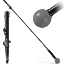 120cm Golfschwungtrainer-Hilfe mit Gewichts-Kopf Golf Trainingshilfe Schwungtrainer Grau