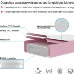 300 cm Gymnastikmatte Elektropumpe Turnmatte aufblasbar Tumbling Matte Rosa
