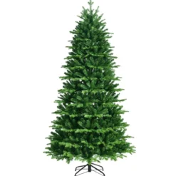 180 cm hoher beleuchteter künstlicher Weihnachtsbaum mit LED-Lichter klappbarer Tannenbaum Grün