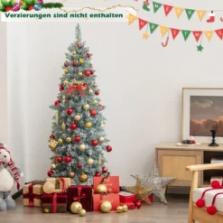 150 cm hoher Beleuchteter Künstlicher Weihnachtsbaum mit LED-Lichtern Grün
