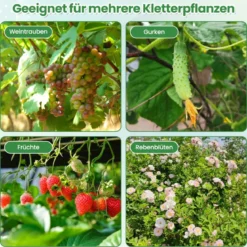 230 cm Hoher Gartenbogen für Kletterpflanzen mit PE-beschichteter Metallstruktur Rankhilfe