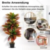 100 cm Hoher Künstlicher Kroton-Palmenbaum mit Farbenfrohen Panaschierten Blättern