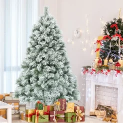 180 cm hoher künstlicher Tannenbaum mit Schnee verschneite Tannennadeln Künstlicher Weihnachtsbaum