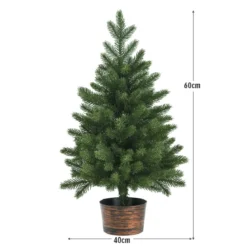 60 cm hoher künstlicher Tischbaum unbeleuchteter künstlicher Weihnachtsbaum Grün