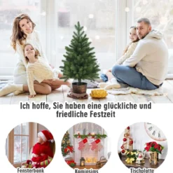 60 cm hoher künstlicher Tischbaum unbeleuchteter künstlicher Weihnachtsbaum Grün