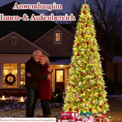 360 cm hoher vorgelichter künstlicher Weihnachtsbaum Schnellanschluss Indoor-Outdoor Weihnachtsdekoration Grün