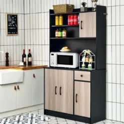 180 cm Küchenschrank mit Ladestation & Arbeitsplatte & Schublade Buffet Sideboard