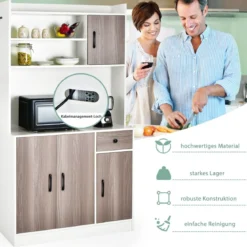 180 cm Küchenschrank mit Ladestation & Arbeitsplatte & Schublade Buffet Sideboard