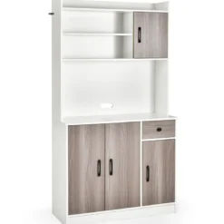 180 cm Küchenschrank mit Ladestation & Arbeitsplatte & Schublade Buffet Sideboard