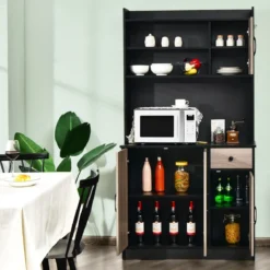180 cm Küchenschrank mit Ladestation & Arbeitsplatte & Schublade Buffet Sideboard