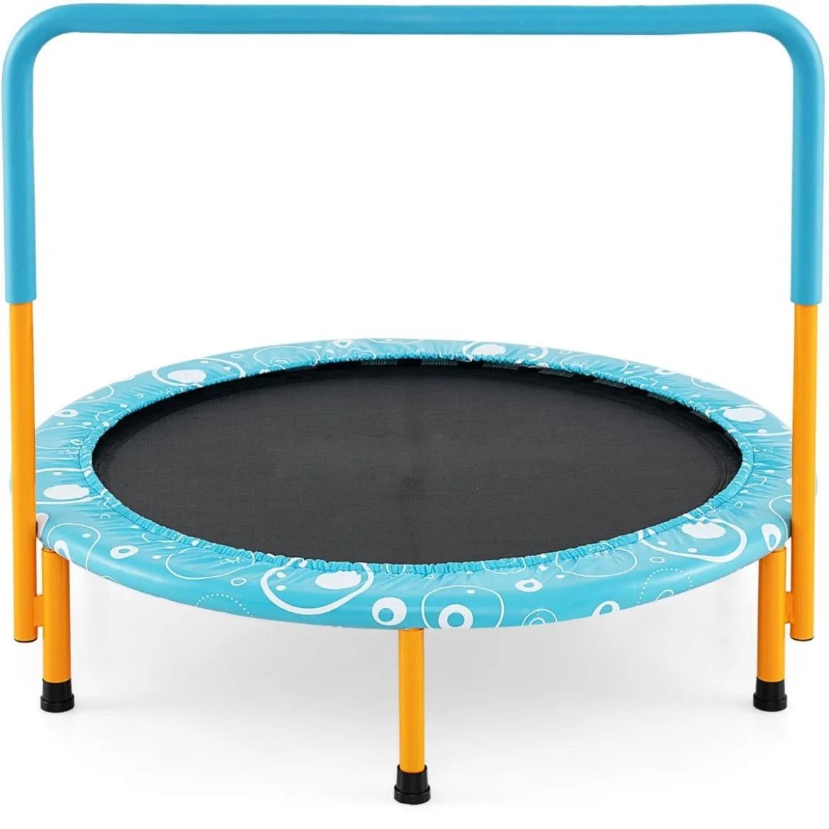 φ92 cm Kindertrampolin mit Griff Mini-Trampolin bis 150kg Belastbar Klappbares Trampolin