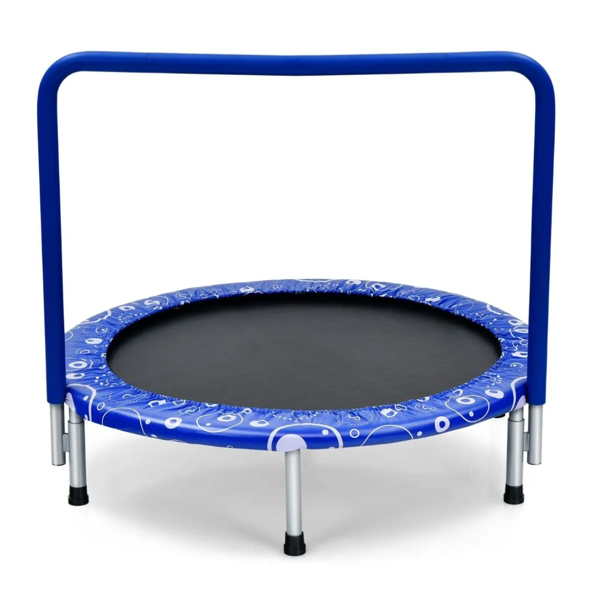 φ92 cm Kindertrampolin mit Griff Mini-Trampolin bis 150kg Belastbar Klappbares Trampolin
