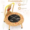φ71cm Kinder Trampolin mit Griff & Randabdeckung Mini-Trampolin mit Giraffe-Motiv Kindertrampolin