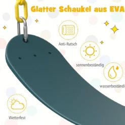 Ø 305cm Kletterkuppel mit Schaukel Klettergerüst zum Schaukeln & Klttern Blau & Gelb & Grün