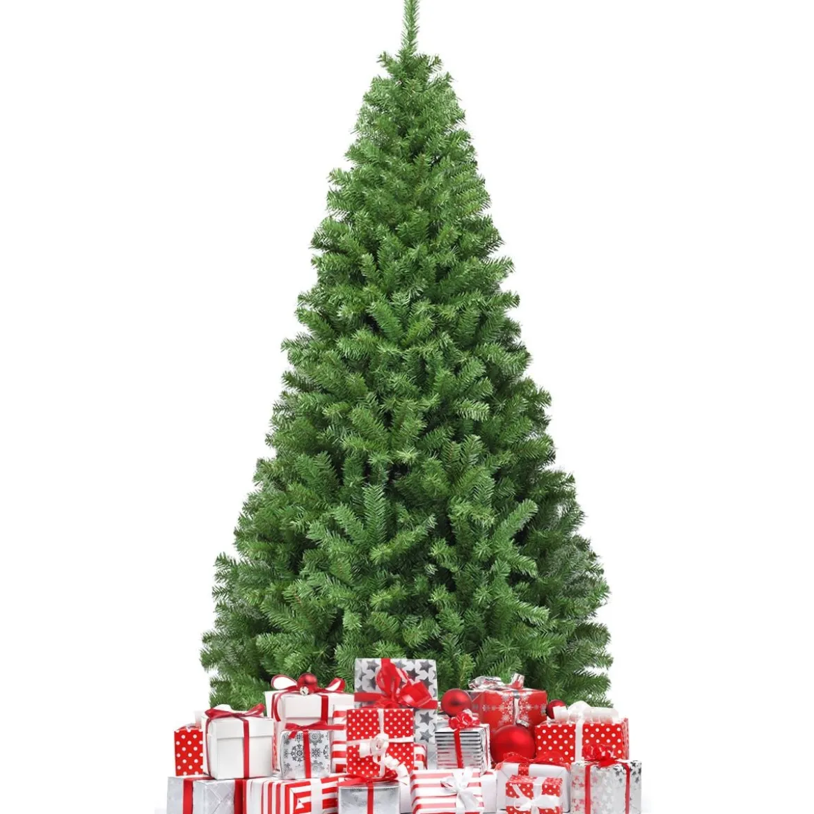 180cm Künstlicher Weihnachtsbaum Tannenbaum Christbaum mit 1.000 PVC-Tannennadeln Grün