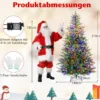 210 cm Künstlicher Weihnachtsbaum mit 250 Mehrfarbigen LED-Lichtern Christbaum Kunstbaum