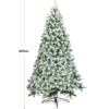 225 cm Künstlicher Weihnachtsbaum Schneebedeckter Klappkieferbaum mit Metallständer
