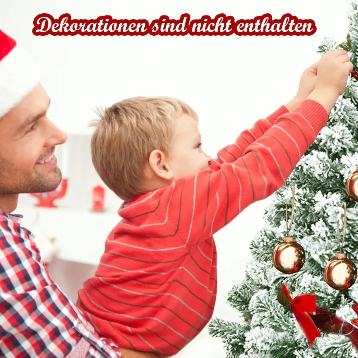 225 cm Künstlicher Weihnachtsbaum Schneebedeckter Klappkieferbaum mit Metallständer