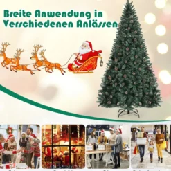 225 cm Künstlicher Weihnachtsbaum Kunstbaum Weihnachten für Zuhause Büro