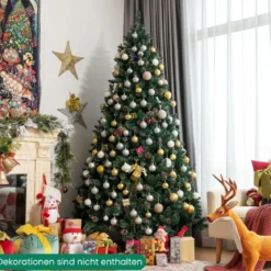 225 cm Künstlicher Weihnachtsbaum Kunstbaum Weihnachten für Zuhause Büro