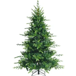 210 cm Künstlicher Weihnachtsbaum Tannenbaum mit Metallständer Kunstbaum Weihnachten Grün