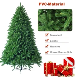 180 cm Künstlicher Weihnachtsbaum Christbaum PVC Nadeln Kunstbaum Grün