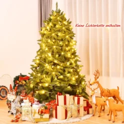 180 cm Künstlicher Weihnachtsbaum Christbaum PVC Nadeln Kunstbaum Grün