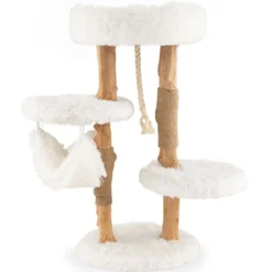 87 cm Kratzbaum aus Massivholz mehrschichtiges Katzenaktivitätszentrum