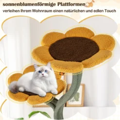 175 cm Kratzbaum mit 5 Blumenförmigen & Blattförmigen Plattformen Katzenbaum