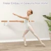 120 cm Lange Ballettstange aus Holz inkl. Wandabstand Wandmontage Tanzstange Natur