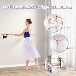 120 cm lange Tanzstange Wandmontierte Ballettstange Ballettausrüstung Fitnessstange mit fester Höhe