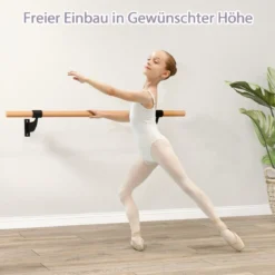120 cm lange Tanzstange Wandmontierte Ballettstange Ballettausrüstung Fitnessstange mit fester Höhe