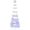 210 cm LED Spiral Weihnachtsbaum aus Polyester Metall mit 341 LEDs & 34 Lichtmodi & Stern
