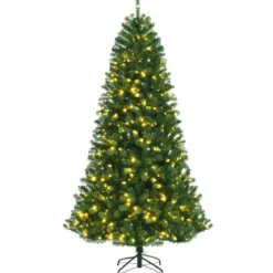 180 cm LED Weihnachtsbaum mit 9 Beleuchtungsmodi Künstlicher Tannenbaum Grün