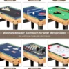 1055 cm Multifunktionstisch 10-in-1 Kombi-Spieltisch mit Tischfußball Hockey Tischtennis Billard