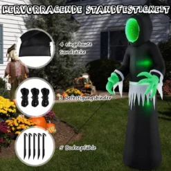 245CM Outdoor Halloween Deko LED Aufblasbarer Halloween-Geist Ohngesicht Dekogeist