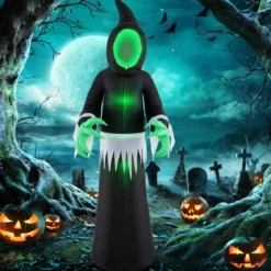 245CM Outdoor Halloween Deko LED Aufblasbarer Halloween-Geist Ohngesicht Dekogeist