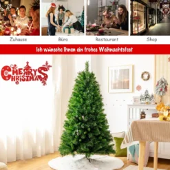 150 cm üppiger grüner künstlicher Weihnachtsbaum blühender klappbarer Weihnachtsbaum