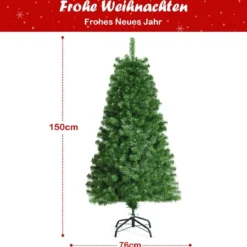 150 cm Premium-Weihnachtsfichte mit Glasfaseroptik Künstlicher Weihnachtsbaum Grün