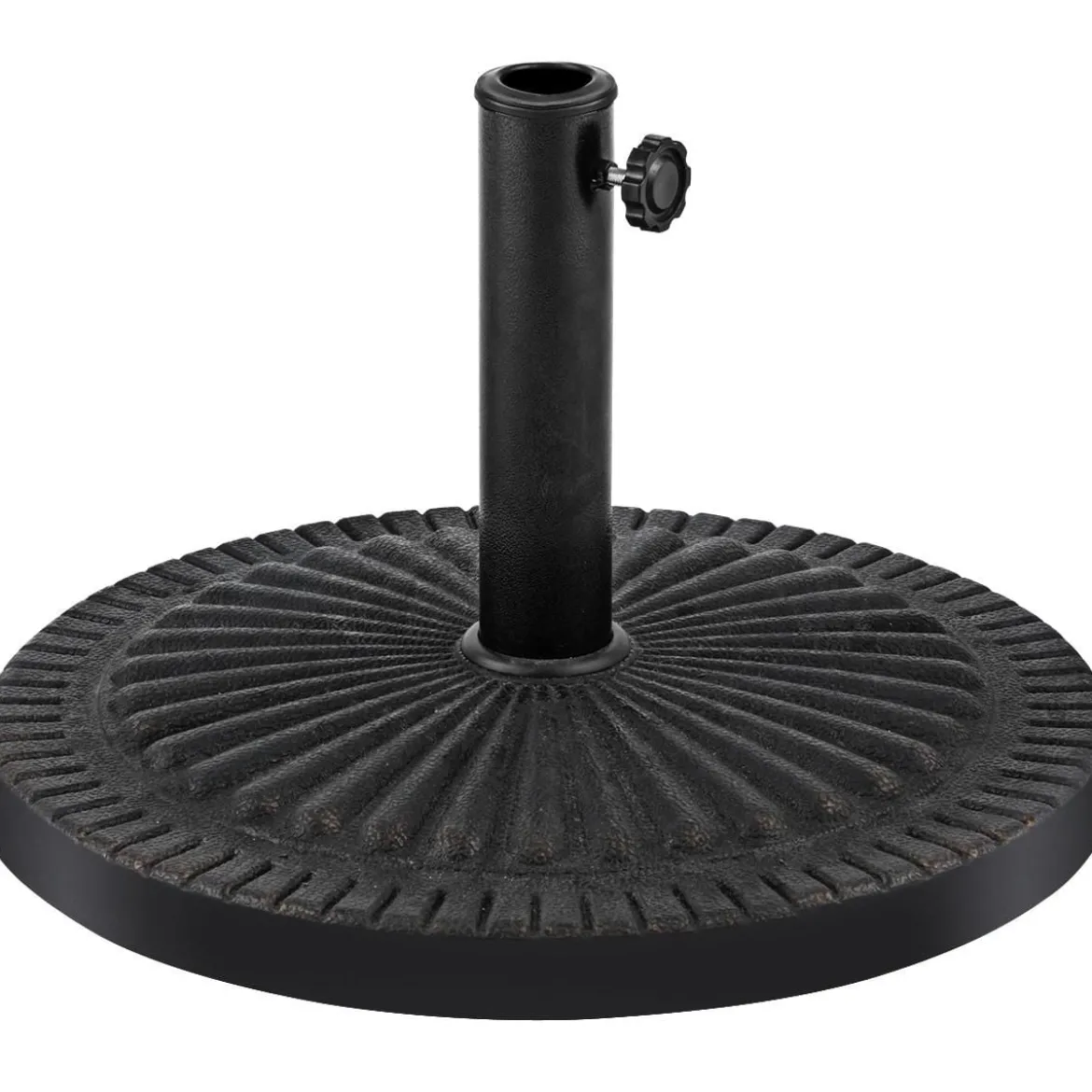 Φ49cm Sonnenschirmständer Robuster Runder Schirmhalter mit Feststellknopf Dicke Eisenstange