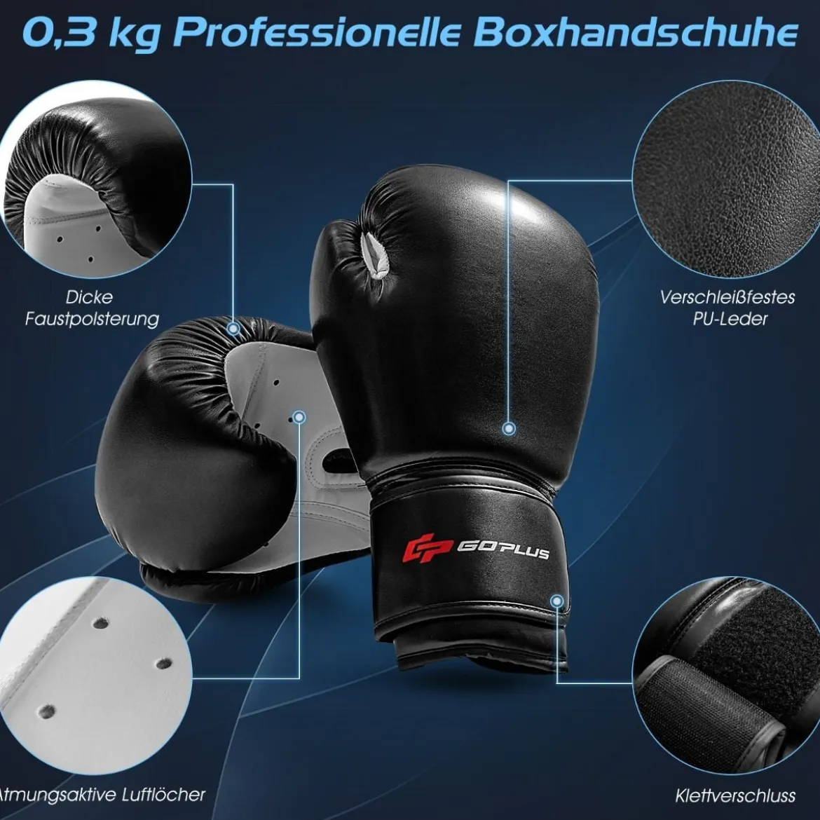 170 cm Stand Kickboxsack mit Ständer und Handschuhen für Home Office Schwarz