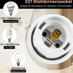 146 cm Stehlampe mit Fußschalter & E27-Glühlampensockel & Lampenschirm Stehleuchte