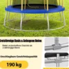 φ305 cm Trampolin mit Blumenform & Sicherheitsnetz & Gepolsterten Stangen Gelb