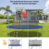 Ø366 cm Trampolin Sicherheitsnetz für Gartentrampoline innenliegend Schwarz
