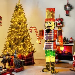 170 cm Weihnachten Nussknacker Figur mit Zuckerstange Weihnachtsfigur Soldat