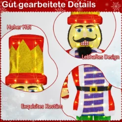 170 cm Weihnachten Nussknacker Figur mit Zuckerstange Weihnachtsfigur Soldat