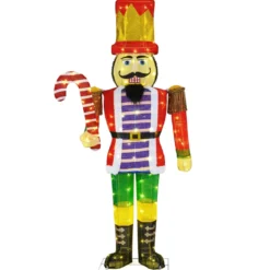 170 cm Weihnachten Nussknacker Figur mit Zuckerstange Weihnachtsfigur Soldat