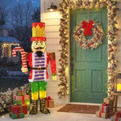 170 cm Weihnachten Nussknacker Figur mit Zuckerstange Weihnachtsfigur Soldat