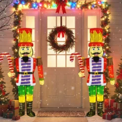170 cm Weihnachten Nussknacker Figur mit Zuckerstange Weihnachtsfigur Soldat
