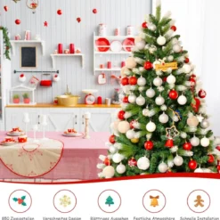 180 cm Weihnachtsbaum Künstlicher Tannenbaum mit 850 PVC-Zweigen
